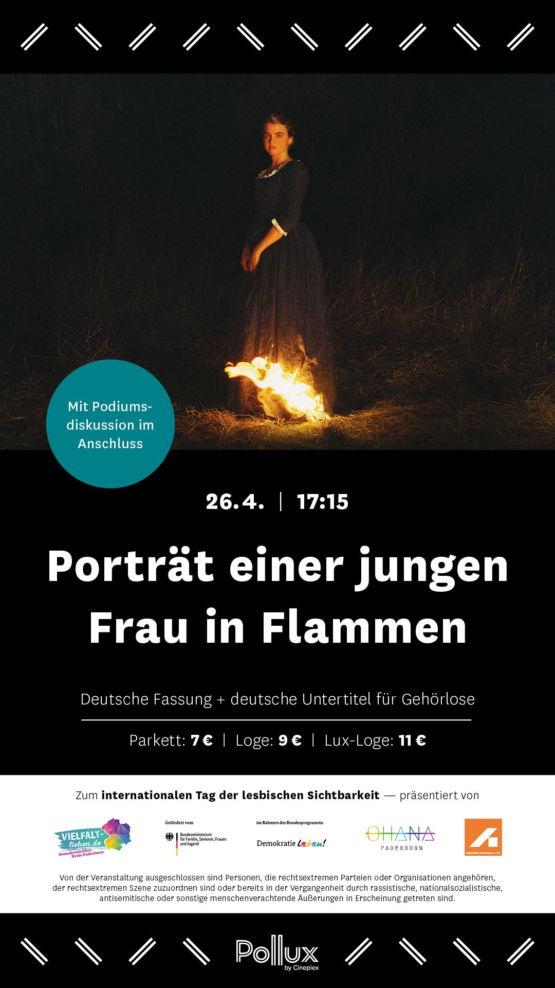 Filmabend "Porträt einer jungen Frau in Flammen"